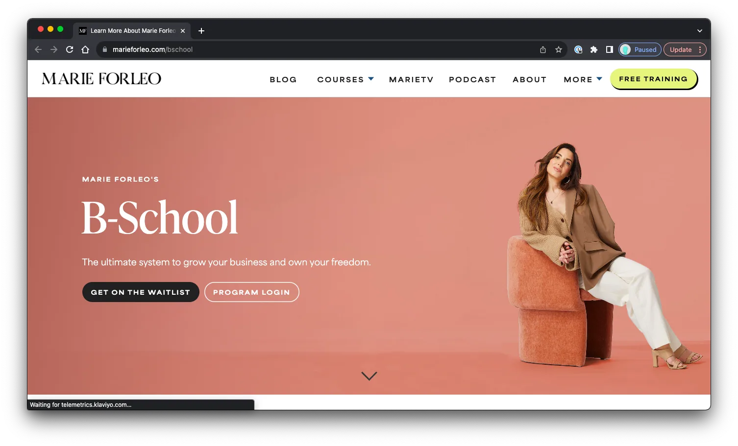 B-School: Sales Page Preview