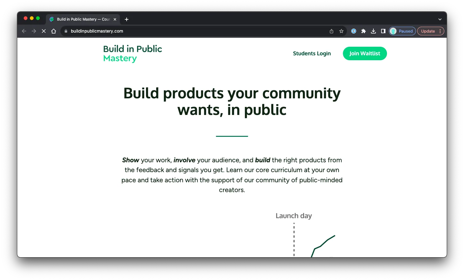 Build in Public Mastery: Sales Page Preview
