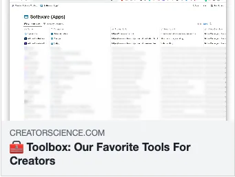 Creator Science Toolbox: Social Share Preview