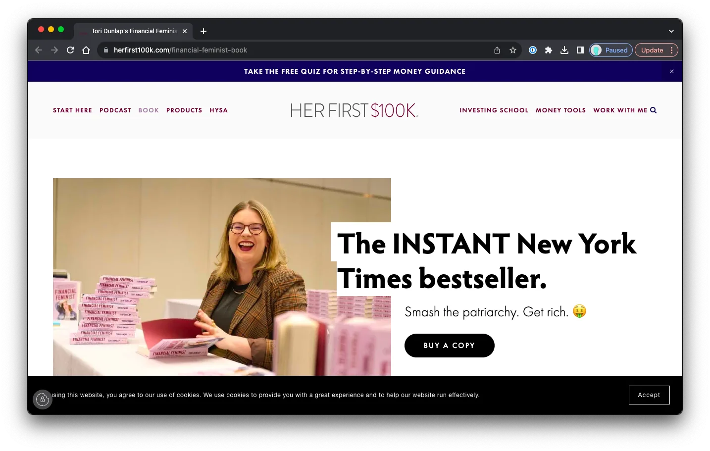 Financial Feminist: Sales Page Preview