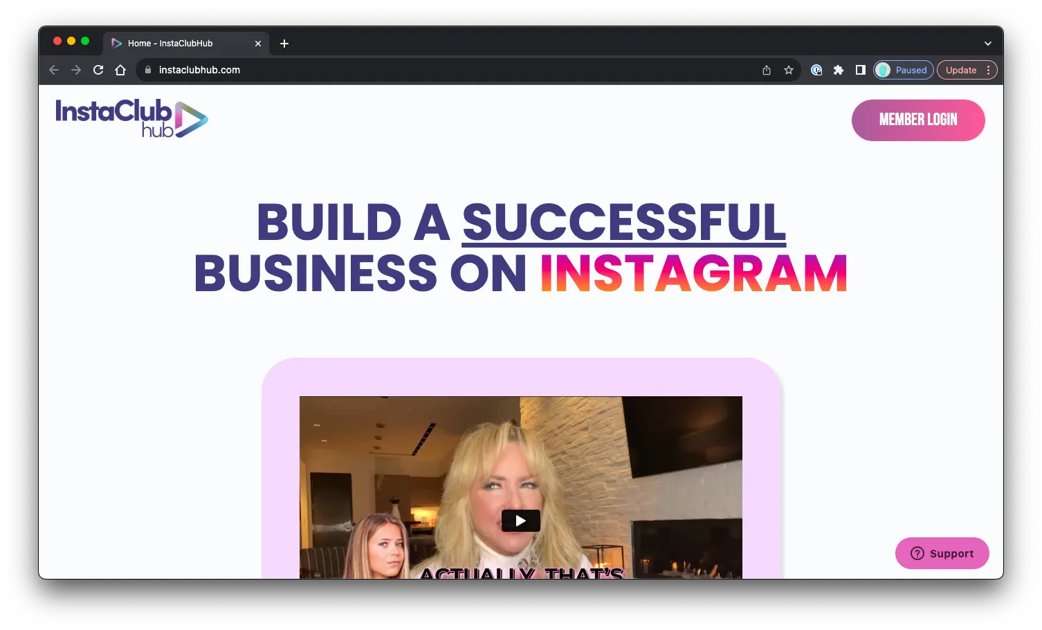 InstaClub Hub: Sales Page Preview