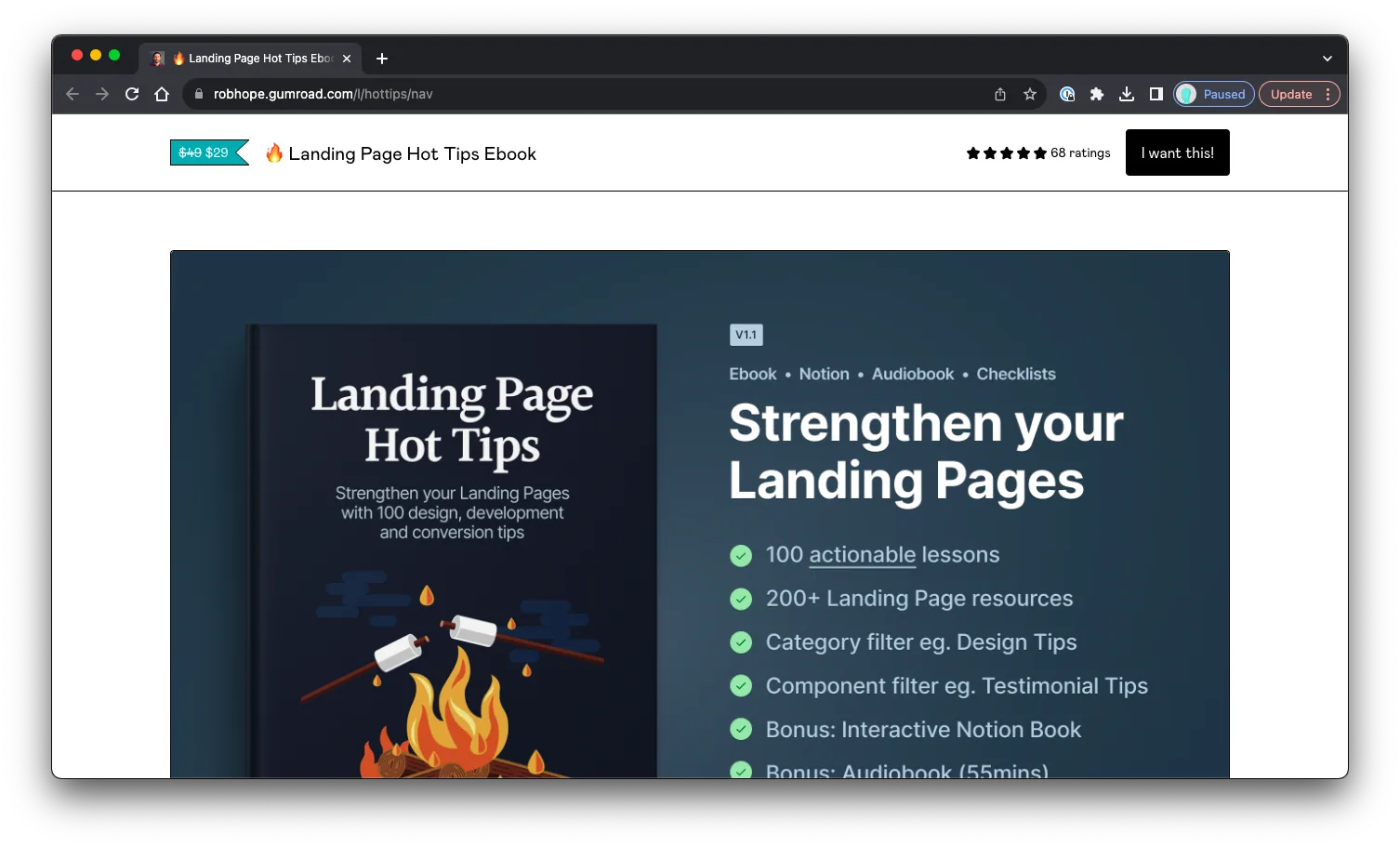 Landing Page Hot Tips Ebook: Sales Page Preview