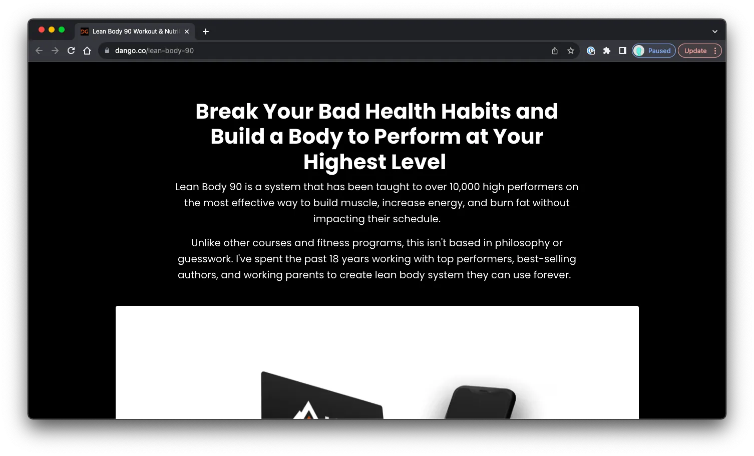 Lean Body 90: Sales Page Preview