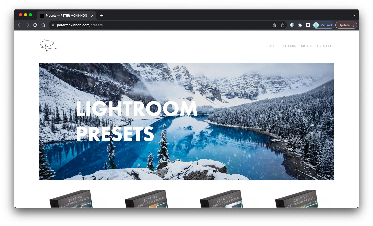 Lightroom Presets: Sales Page Preview