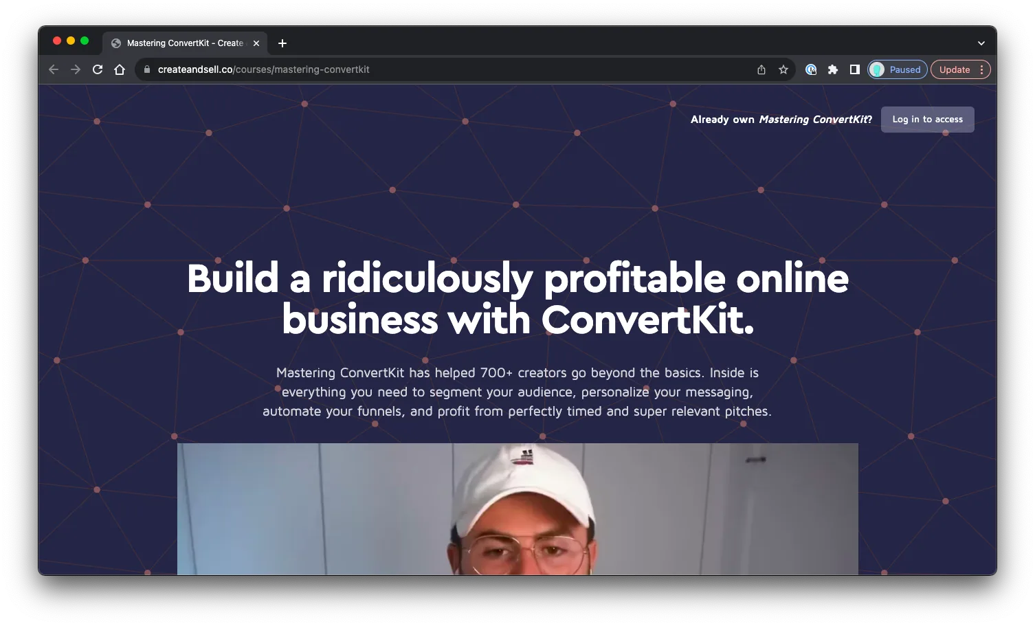 Mastering ConvertKit: Sales Page Preview
