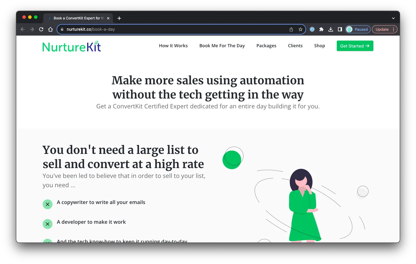NurtureKit Intensive Day: Sales Page Preview