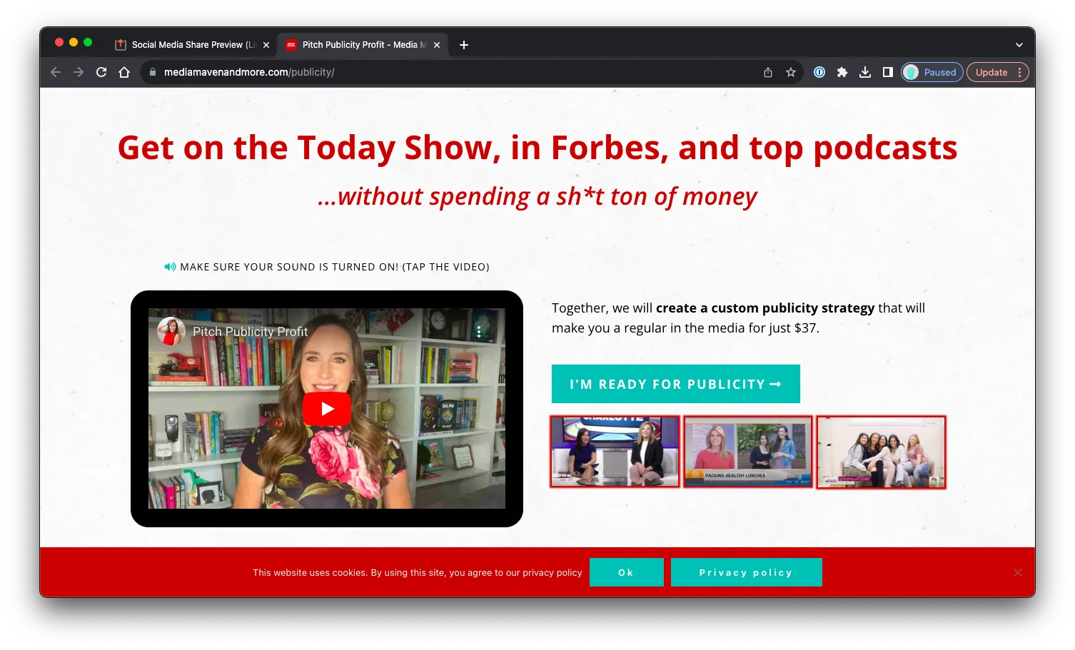Pitch Publicity Profit Bootcamp: Sales Page Preview