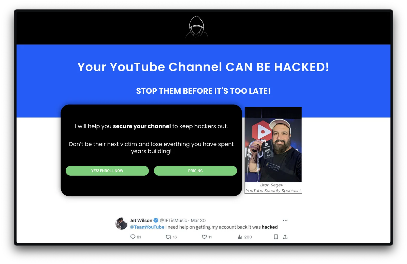 Security For Creators: Sales Page Preview