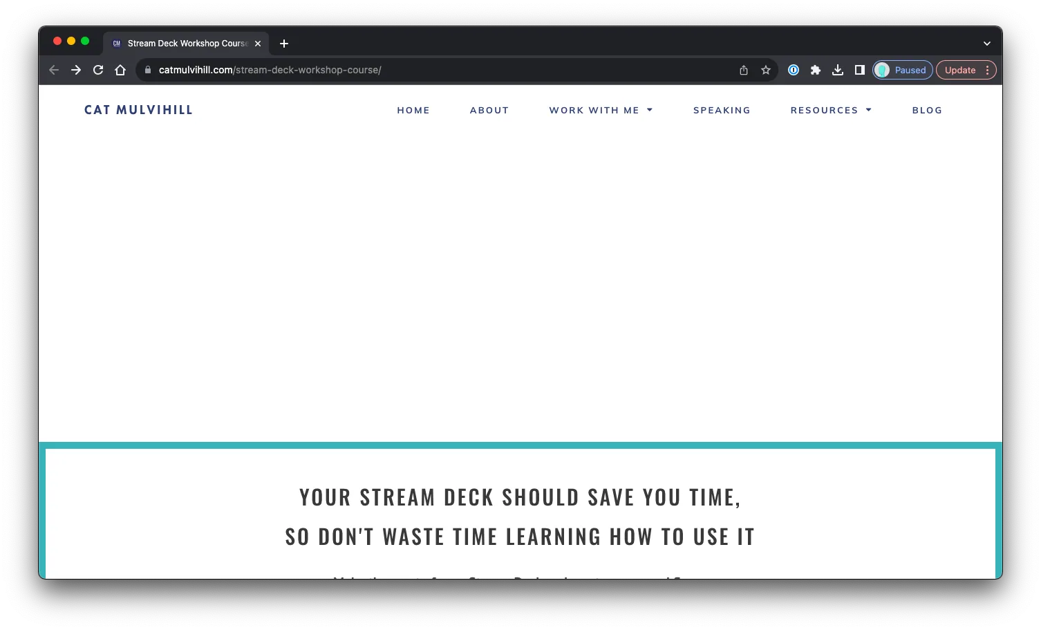 Stream Deck Workshop Course: Sales Page Preview