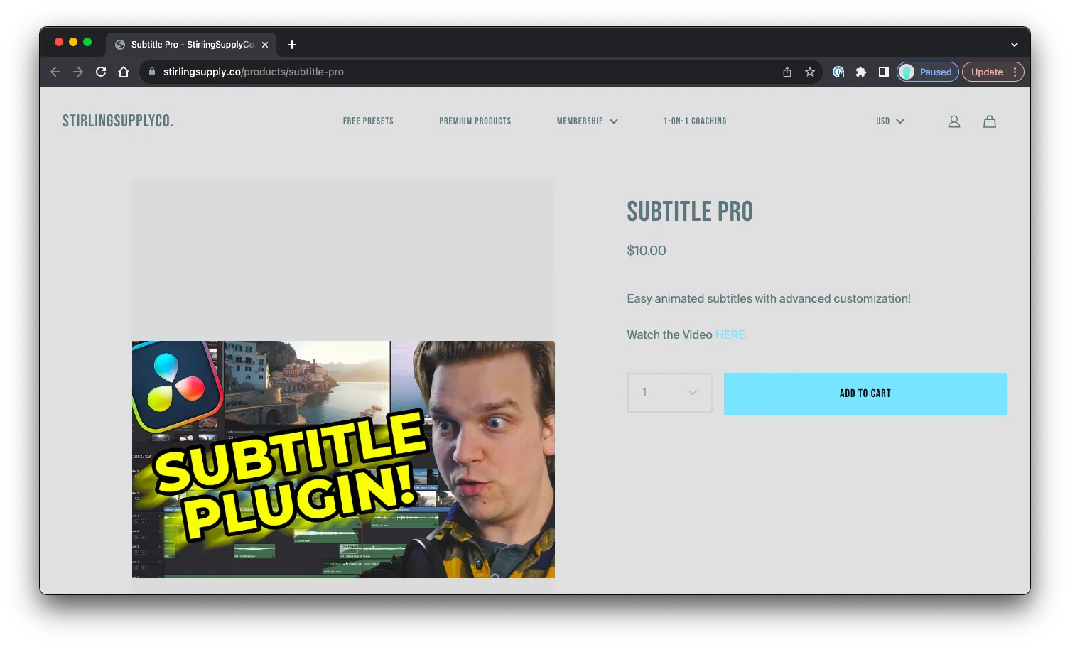 Subtitle Pro: Sales Page Preview