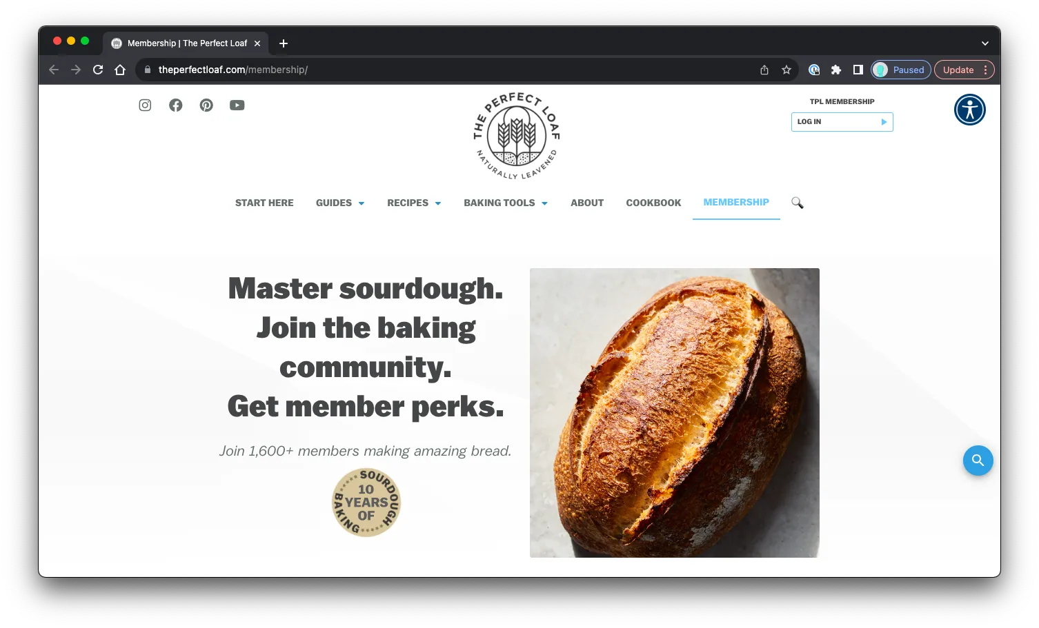 The Perfect Loaf: Sales Page Preview
