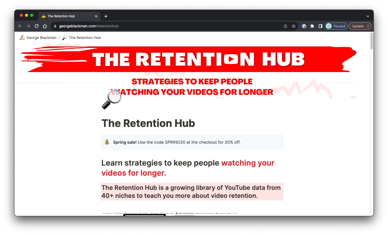 The Retention Hub: Sales Page Preview