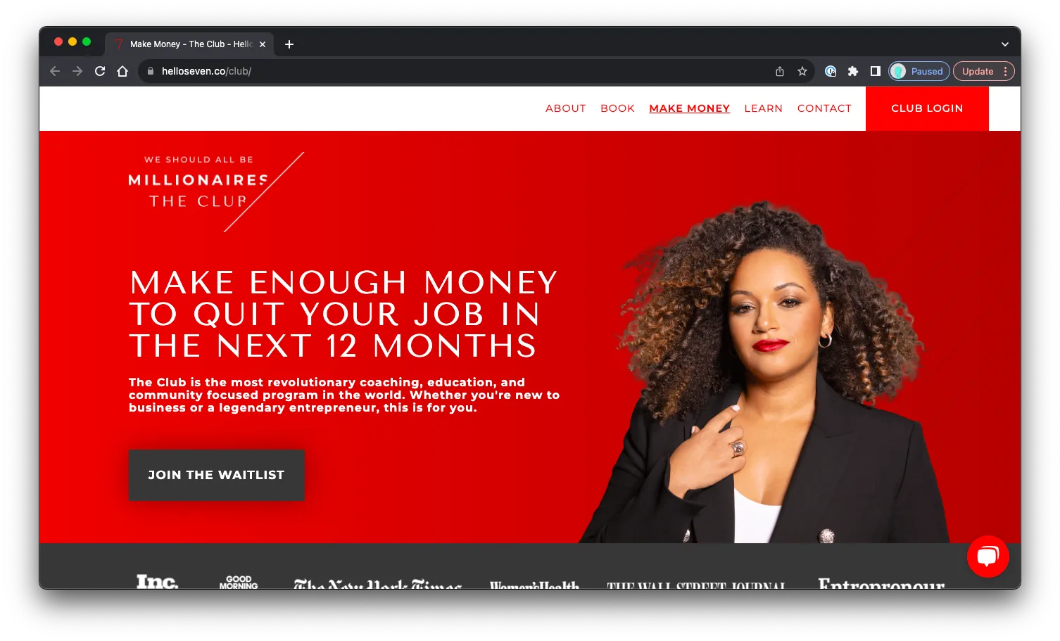 We Should All Be Millionaires: The Club: Sales Page Preview