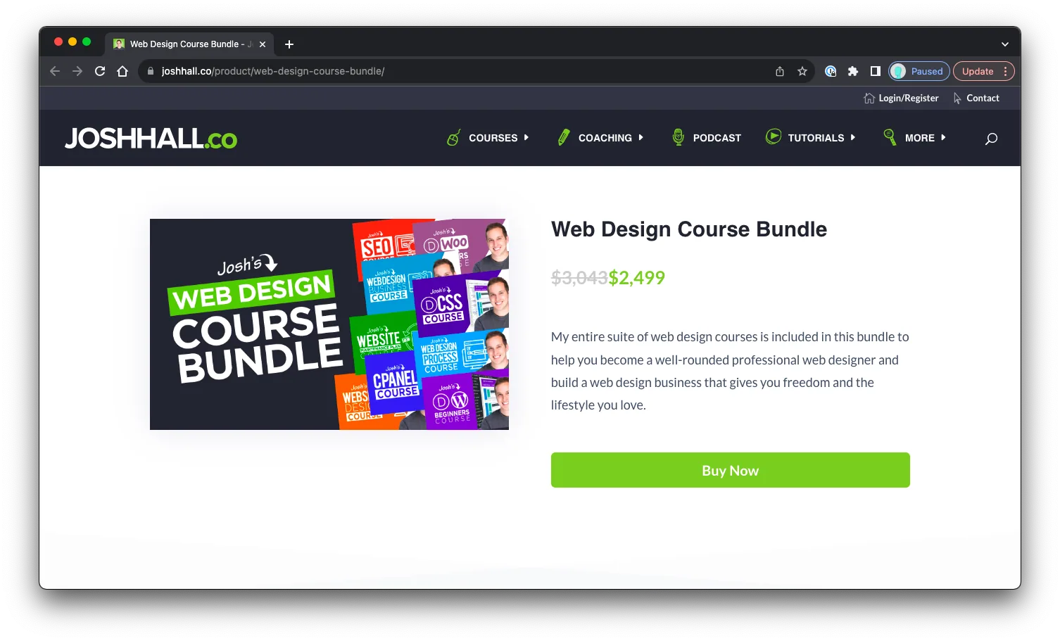 Web Design Course Bundle: Sales Page Preview