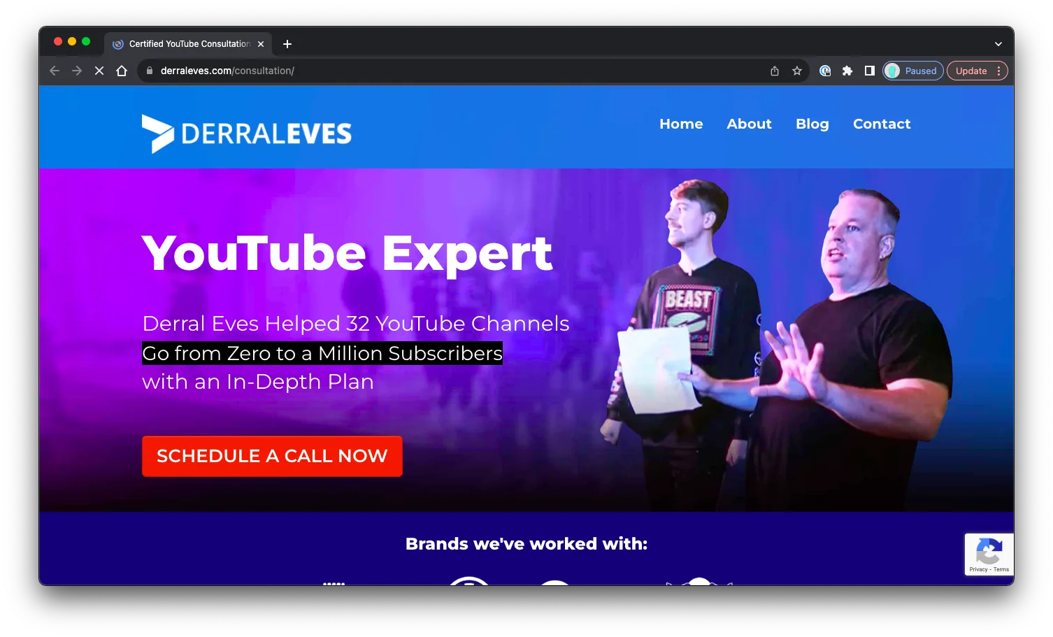 YouTube Private & Group Coaching: Sales Page Preview